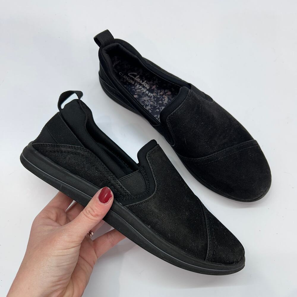 Clarks Black Breeze Dawn Slip On Sneaker 8 Lightweight Comfortable